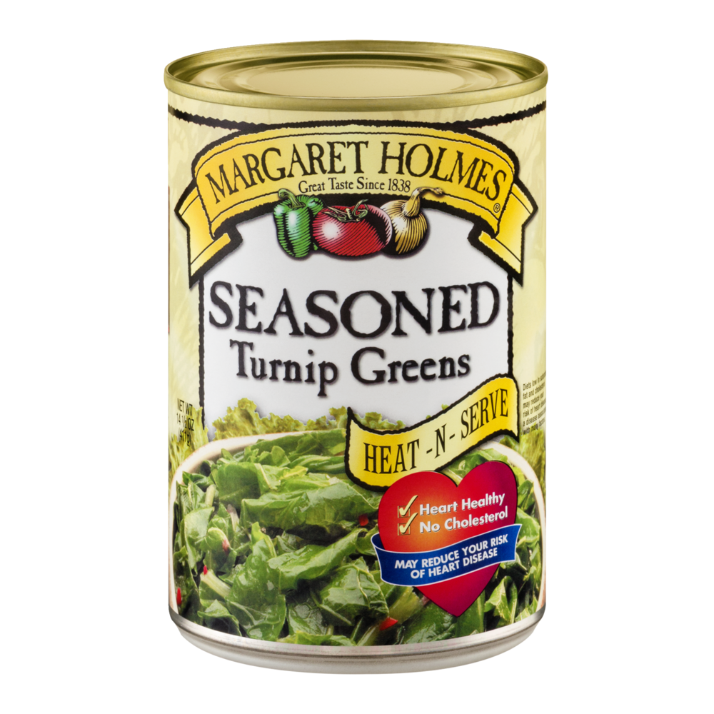 slide 1 of 1, Margaret Holmes Seasoned Turnip Greens, 14 oz