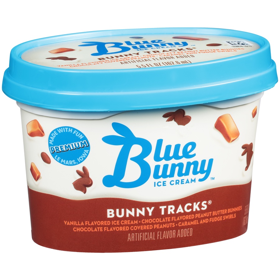 slide 2 of 8, Blue Bunny Bunny Tracks Ice Cream, 5.5 fl oz