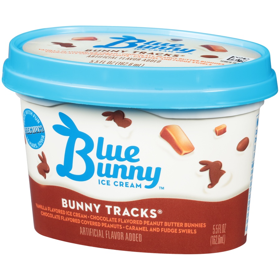 slide 3 of 8, Blue Bunny Bunny Tracks Ice Cream, 5.5 fl oz
