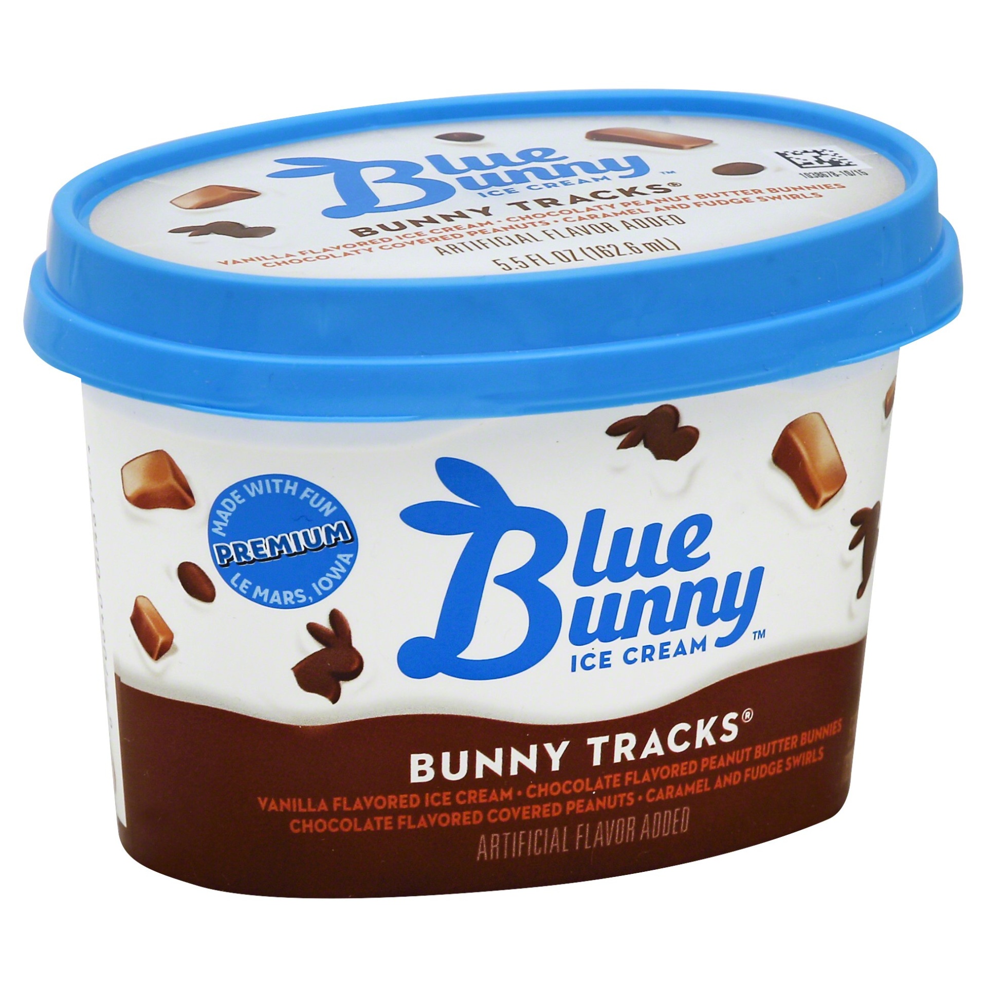slide 1 of 8, Blue Bunny Bunny Tracks Ice Cream, 5.5 fl oz