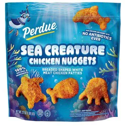 PERDUE FUN SHAPED No Antibiotics Ever Chicken Breast Sea Creature Nuggets, 27 oz. Bag