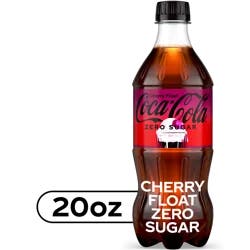 Coca-Cola Zero Sugar Cherry Float Soda Soft Drink Bottle, 20 fl oz