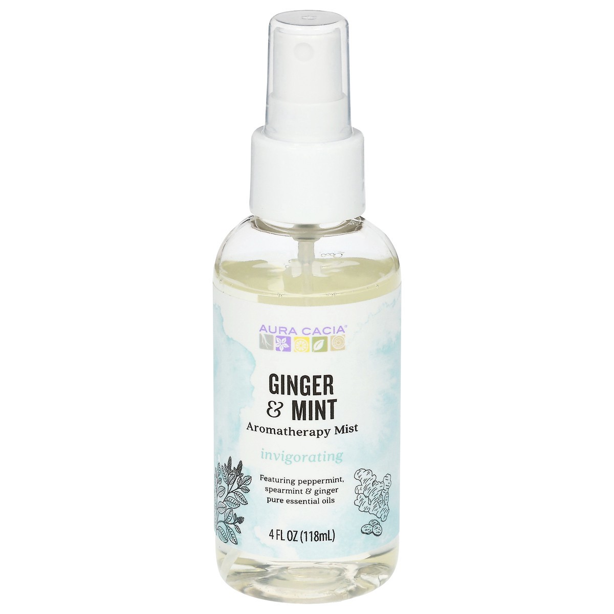 slide 1 of 9, Aura Cacia Ginger Mint Aromatherapy, 4 oz