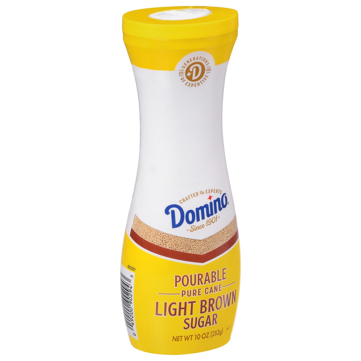 slide 3 of 9, Domino Pourable Pure Cane Light Brown Sugar 10 oz Flip Top Canister, 10 oz