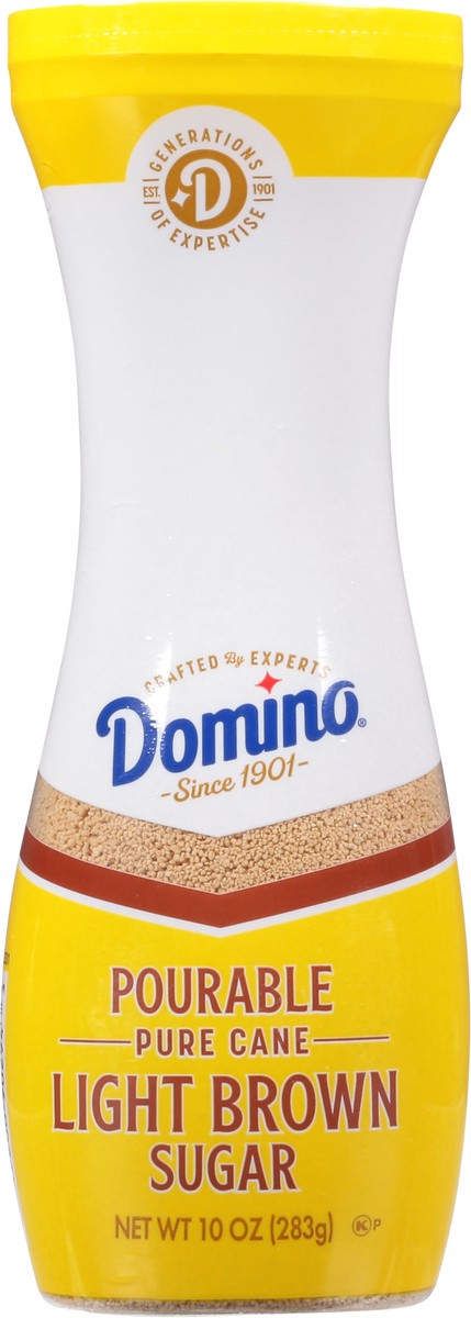 slide 4 of 9, Domino Pourable Pure Cane Light Brown Sugar 10 oz Flip Top Canister, 10 oz