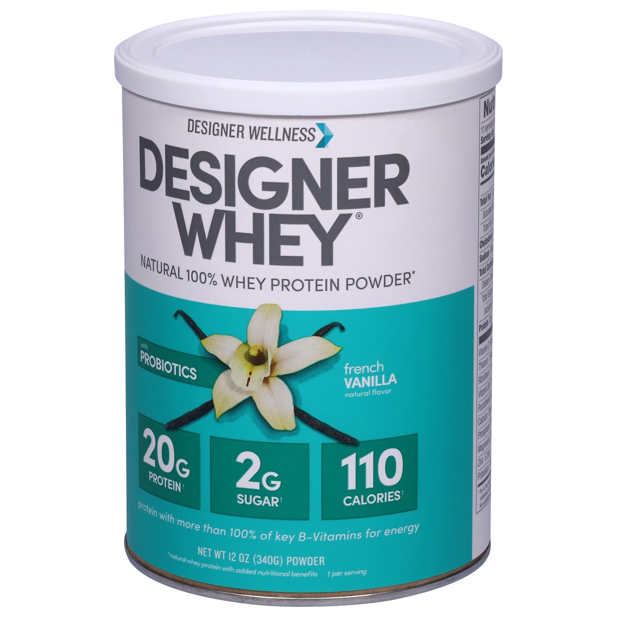 slide 3 of 9, Designer Wellness Designer Whey French Vanilla Protein Powder 12 oz, 12.7 oz