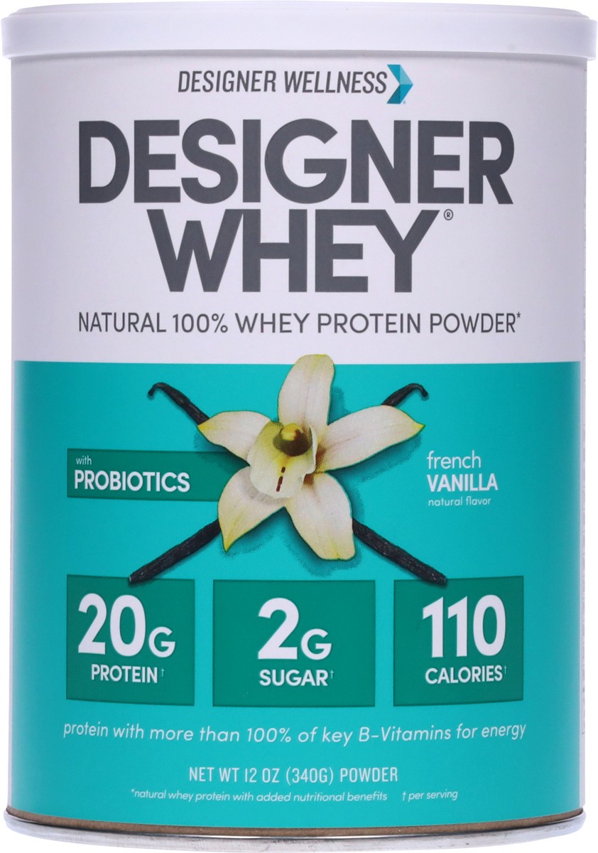 slide 6 of 9, Designer Wellness Designer Whey French Vanilla Protein Powder 12 oz, 12.7 oz