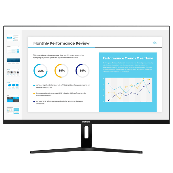 slide 3 of 10, Element Em2Fpab24B 24" 1080P Frameless Lcd Pc Monitor, 24 in