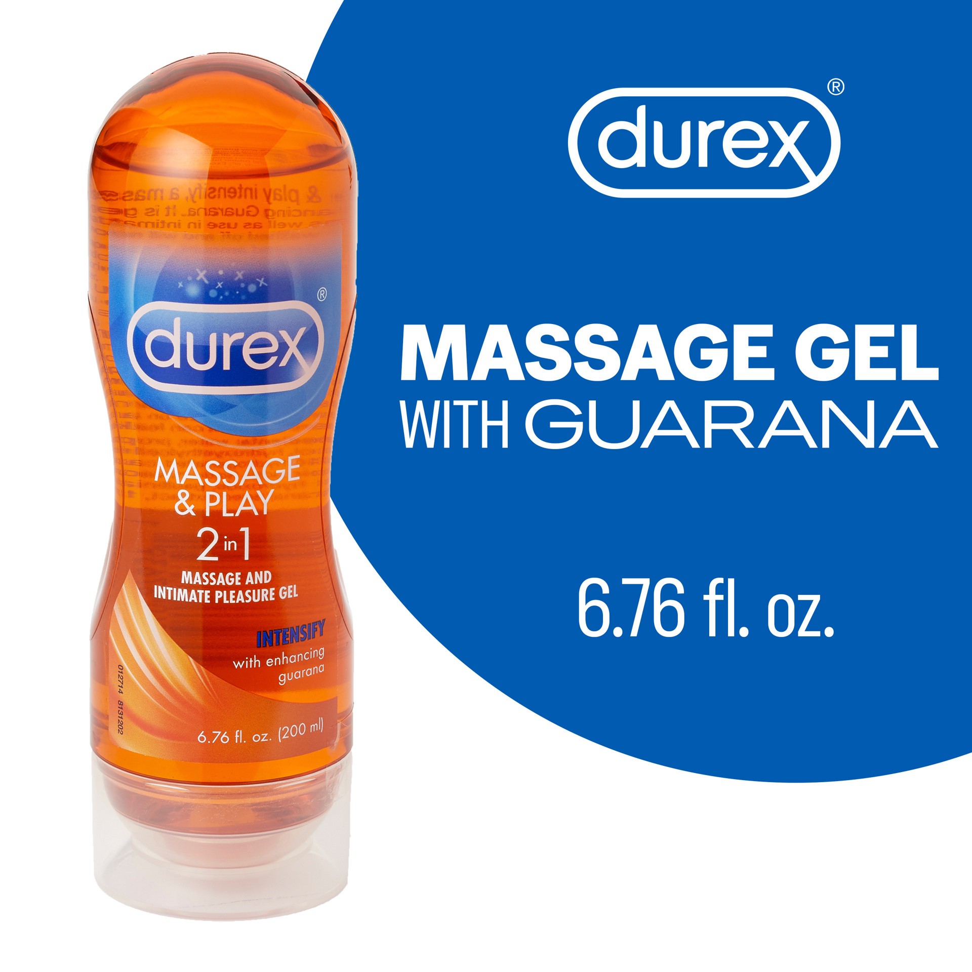 slide 1 of 2, Durex Intensify Massage and Play 2-in-1 Massage Gel and Personal Lube, 6.76 oz