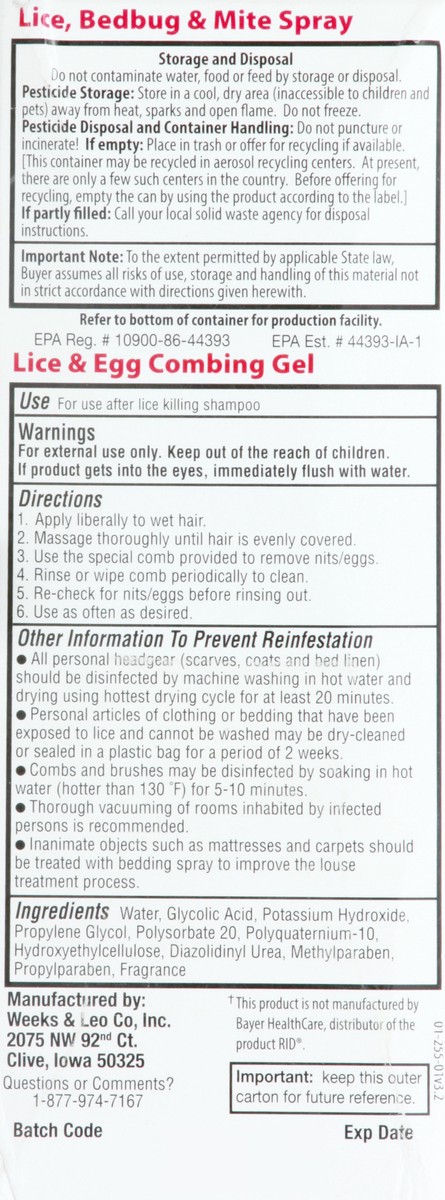 slide 7 of 9, Weeks & Leo Lice Treatment Kit 1 ea, 1 ct