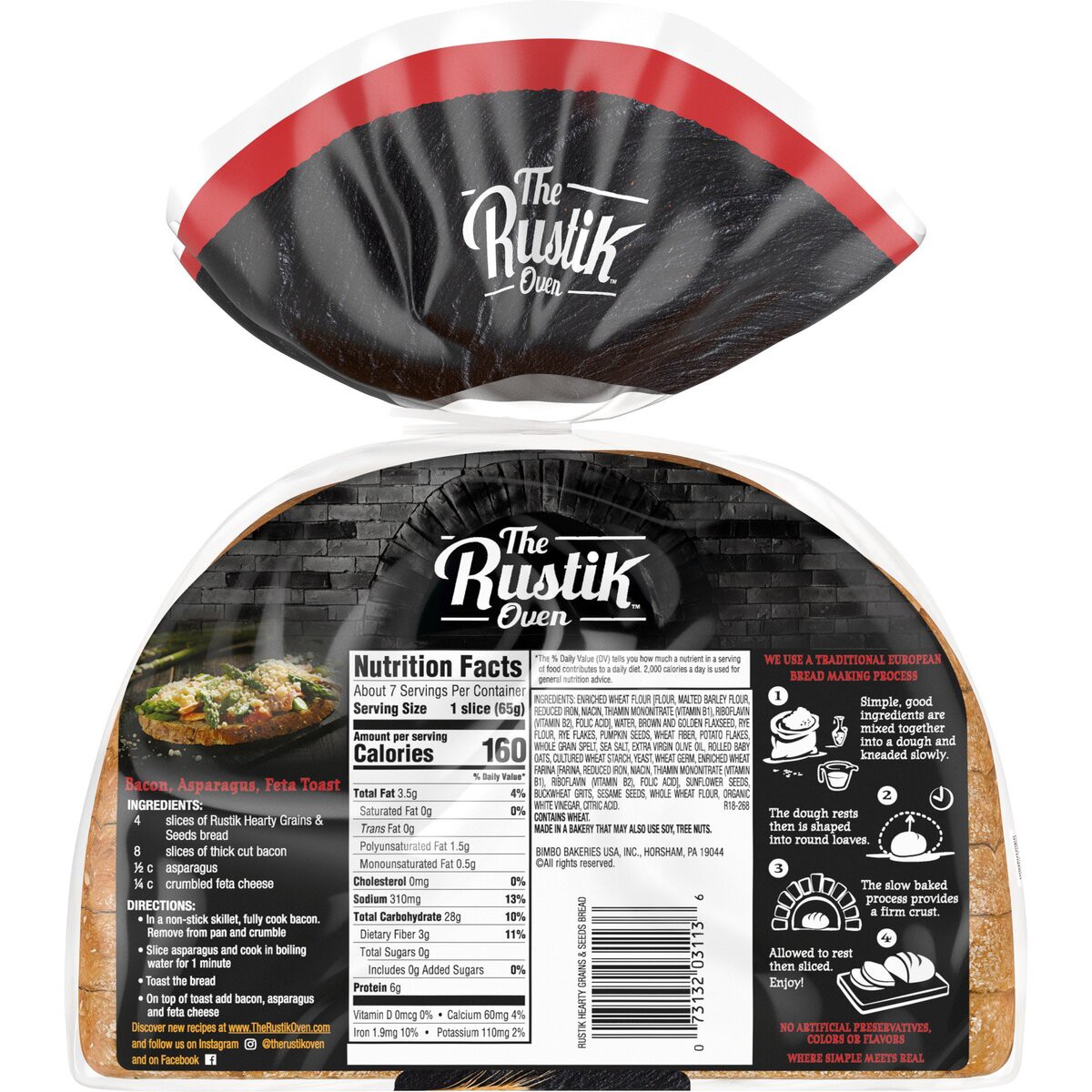 slide 8 of 12, The Rustik Oven Hearty Grains & Seeds Artisan Bread, 16 oz