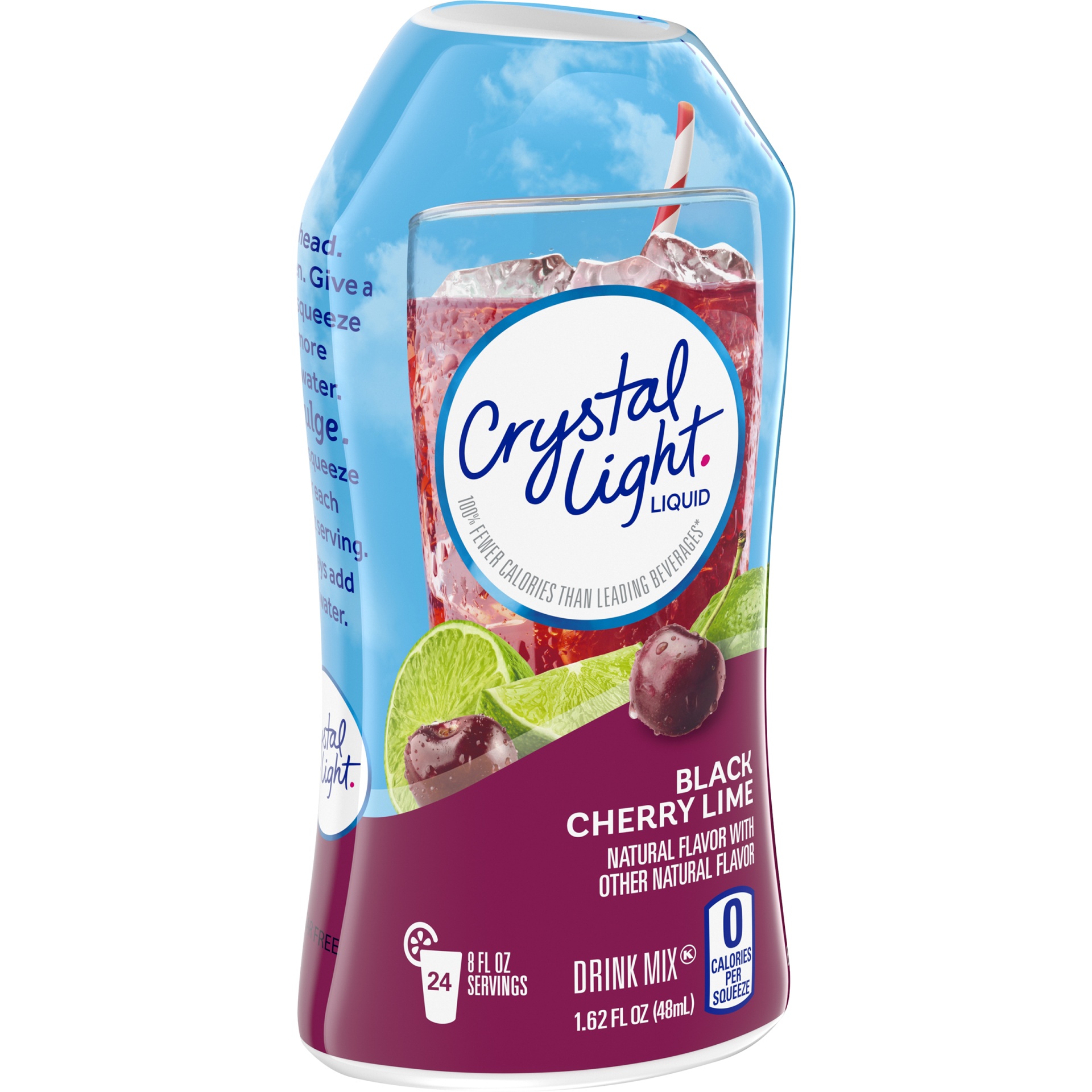 slide 3 of 7, Crystal Light Liquid Black Cherry Lime Naturally Flavored Drink Mix, 1.62 oz