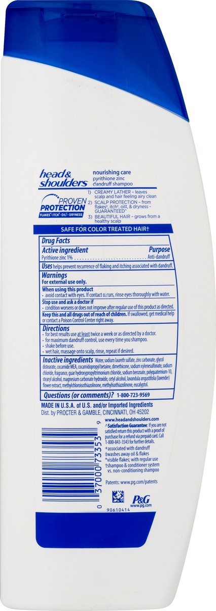 slide 7 of 8, HEAD & SHOULDERS Head&Shoulders Shampoo Nourishing Care W/Lavender, 13.5 oz