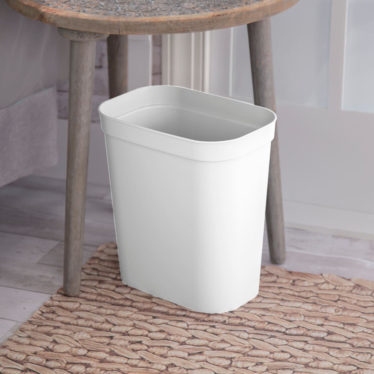 slide 8 of 9, Sterilite Vanity Wastebasket White, 2.5 gal