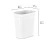 slide 9 of 9, Sterilite Vanity Wastebasket White, 2.5 gal