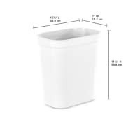 slide 7 of 9, Sterilite Vanity Wastebasket White, 2.5 gal