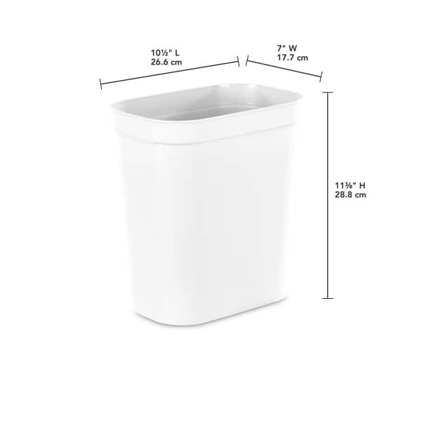 slide 3 of 9, Sterilite Vanity Wastebasket White, 2.5 gal