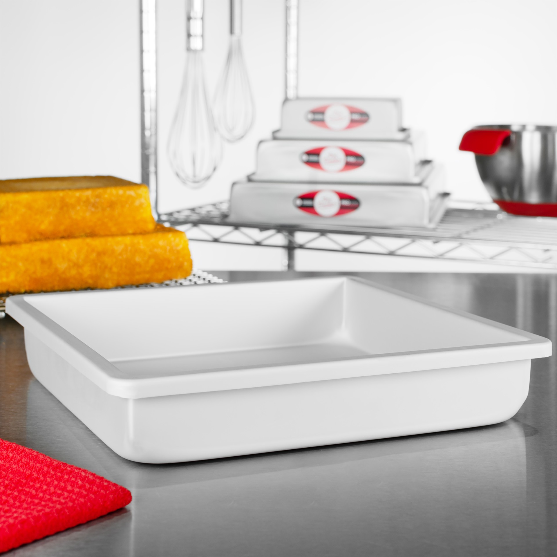 slide 2 of 2, Fat Daddio's Proseries 10" Square Cake Pan, 10 in