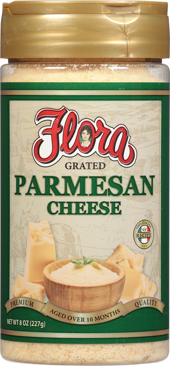 slide 2 of 11, Flora Grated Parmesan Cheese 8 oz, 8 oz