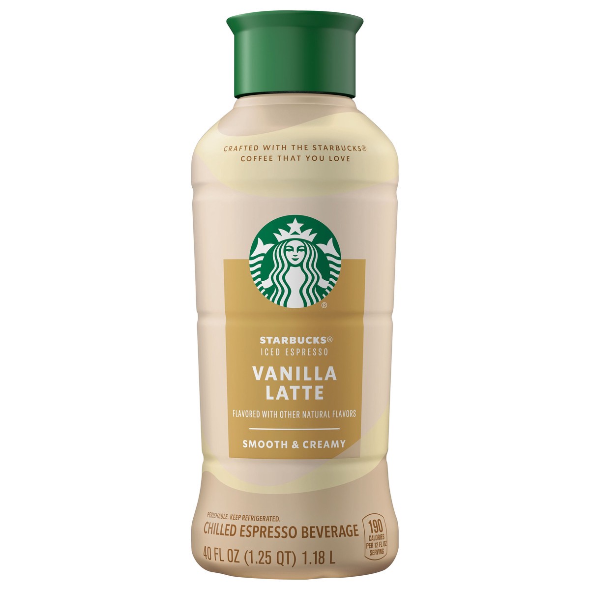 slide 1 of 7, Starbucks Iced Espresso Chilled Espresso Beverage Vanilla Latte Flavored 40 Fl Oz Bottle, 40 fl oz