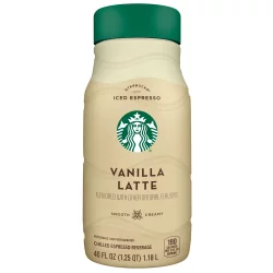 Starbucks Iced Espresso Classics Vanilla Latte Coffee Beverage