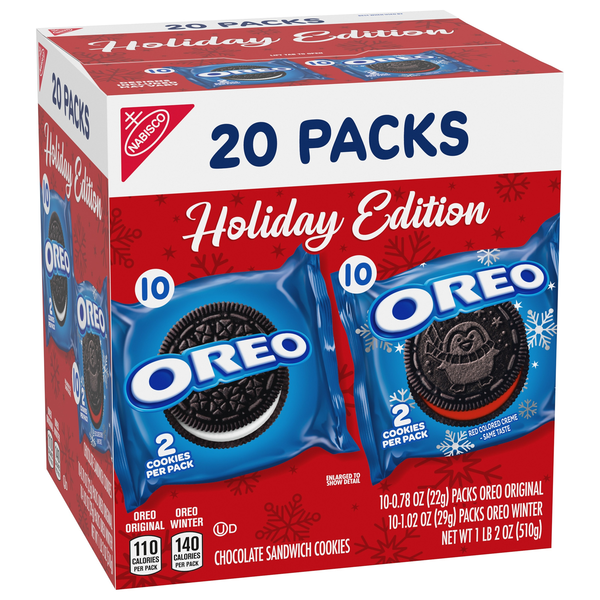 slide 1 of 1, Oreo Holiday Edition Variety Pack, 20 Snack Packs, 18 oz