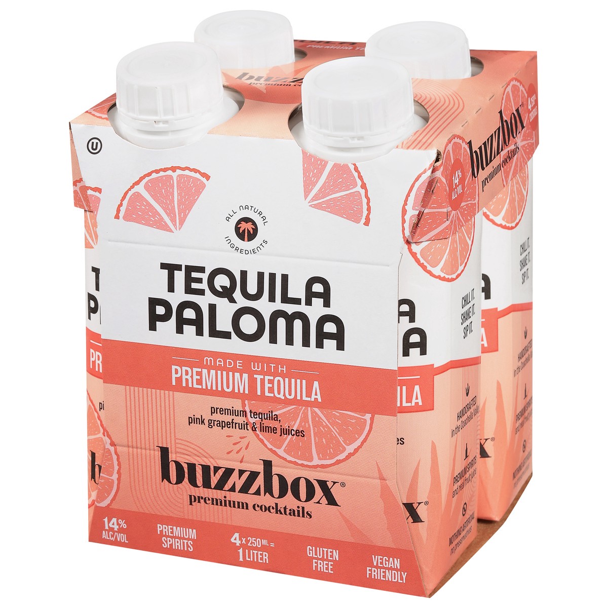 slide 8 of 11, Buzzbox Premium Tequila Paloma Cocktails Carton 4 - 250 ml Cartons, 4 ct; 250 ml