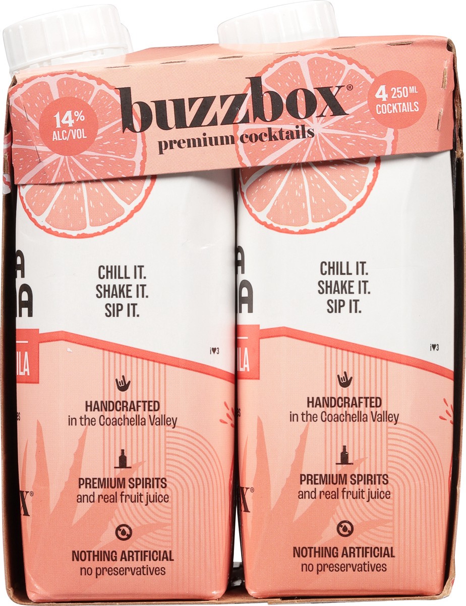 slide 5 of 11, Buzzbox Premium Tequila Paloma Cocktails Carton 4 - 250 ml Cartons, 4 ct; 250 ml