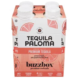 Buzzbox Premium Tequila Paloma Cocktails Carton 4 - 250 ml Cartons