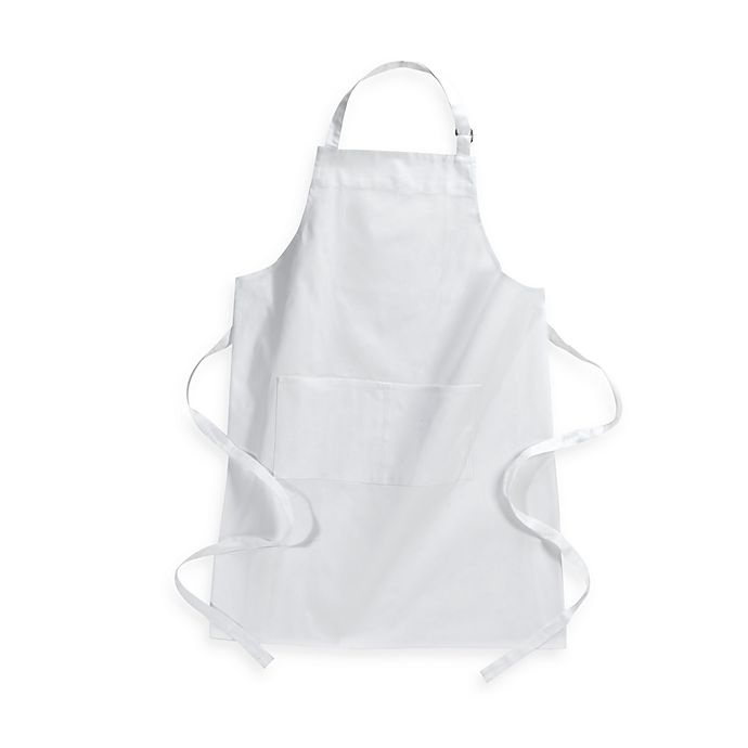 slide 1 of 1, Kitchensmart Solid Apron - White, 1 ct