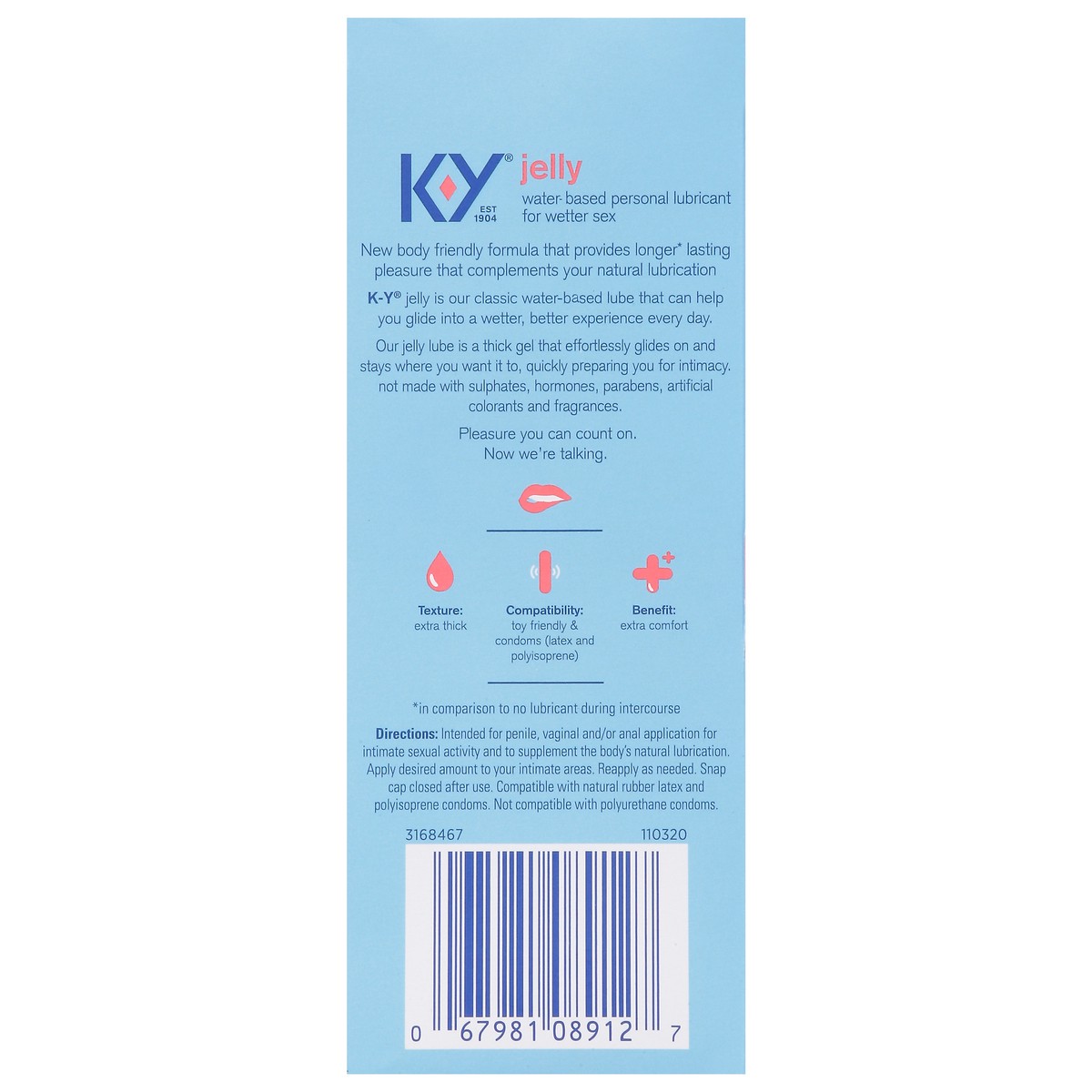 slide 7 of 13, K-Y Jelly Personal Lubricant, Body-Friendly Water-Based Formula, Safe for Anal Sex, Safe to Use with Latex Condoms. Glide into a Wetter, Better Experience Every Day. For Men, Women, Couples, 4 FL OZ, 4 oz
