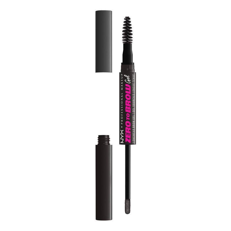 slide 1 of 9, Nyx Professional Makeup Nyx Zero To Brow Gel Black Masc, 1 ct