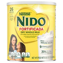 NIDO Fortificada Powdered Drink Mix - Dry Whole Milk Powder with Vitamins and Minerals Canister