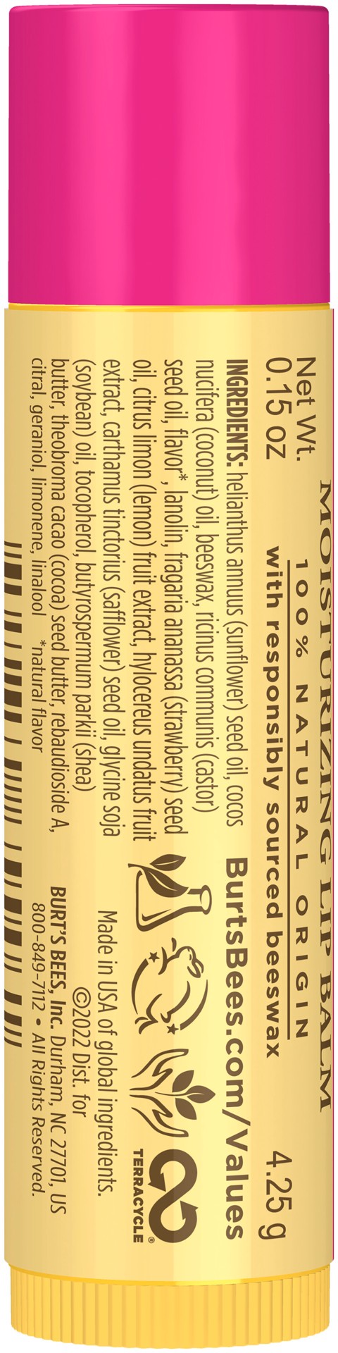 slide 4 of 5, Burt's Bees Lip Balm Strwbrry Lmnde Refill, 0.15 oz