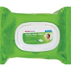 slide 1 of 1, CVS Health Stuffy Nose Wipes Gentle Skin Cleansing, Unscented, 30 ct