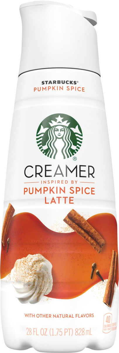 slide 4 of 7, Starbucks Liquid Coffee Creamer, Pumpkin Spice Creamer Bottle (Inspired by Pumpkin Spice Latte) 28 fl oz., 28 fl oz