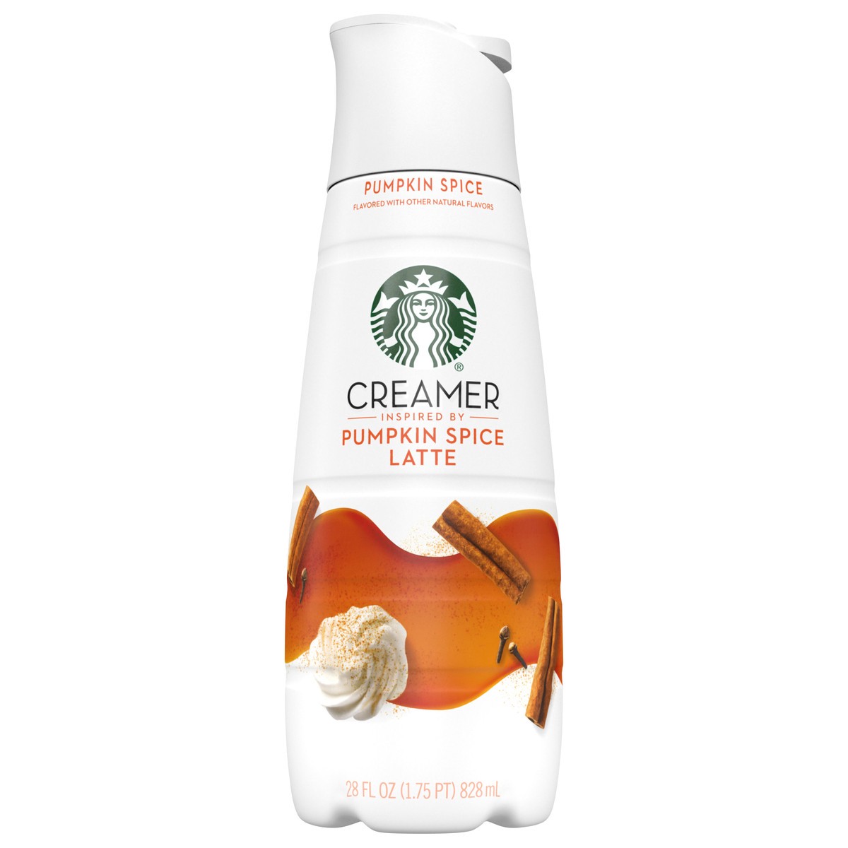 slide 1 of 7, Starbucks Liquid Coffee Creamer, Pumpkin Spice Creamer Bottle (Inspired by Pumpkin Spice Latte) 28 fl oz., 28 fl oz