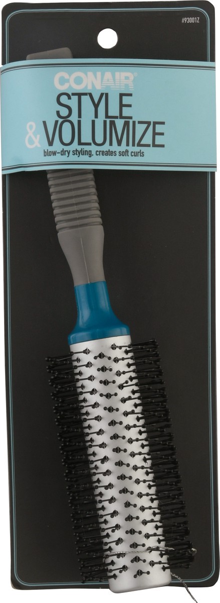 slide 10 of 10, Conair Style & Volumize Blow-Dry Styling Brush Round Metal Barrel, 1 ct