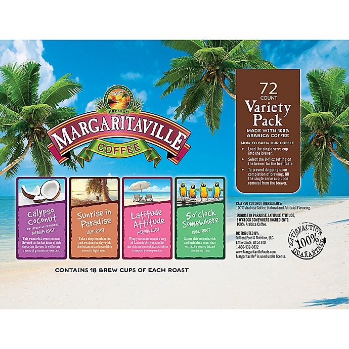 slide 2 of 2, 72-Count Margaritaville Variety Pack for Single Serve Coffee Makers, 1 ct