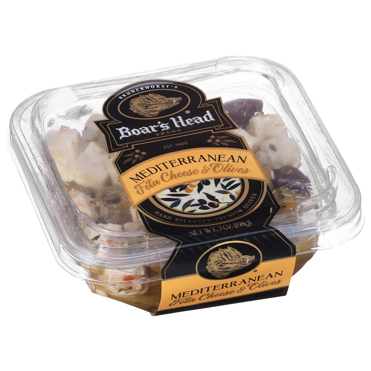 slide 8 of 12, Boar's Head Mediterranean Feta Cheese & Olives, 7 oz