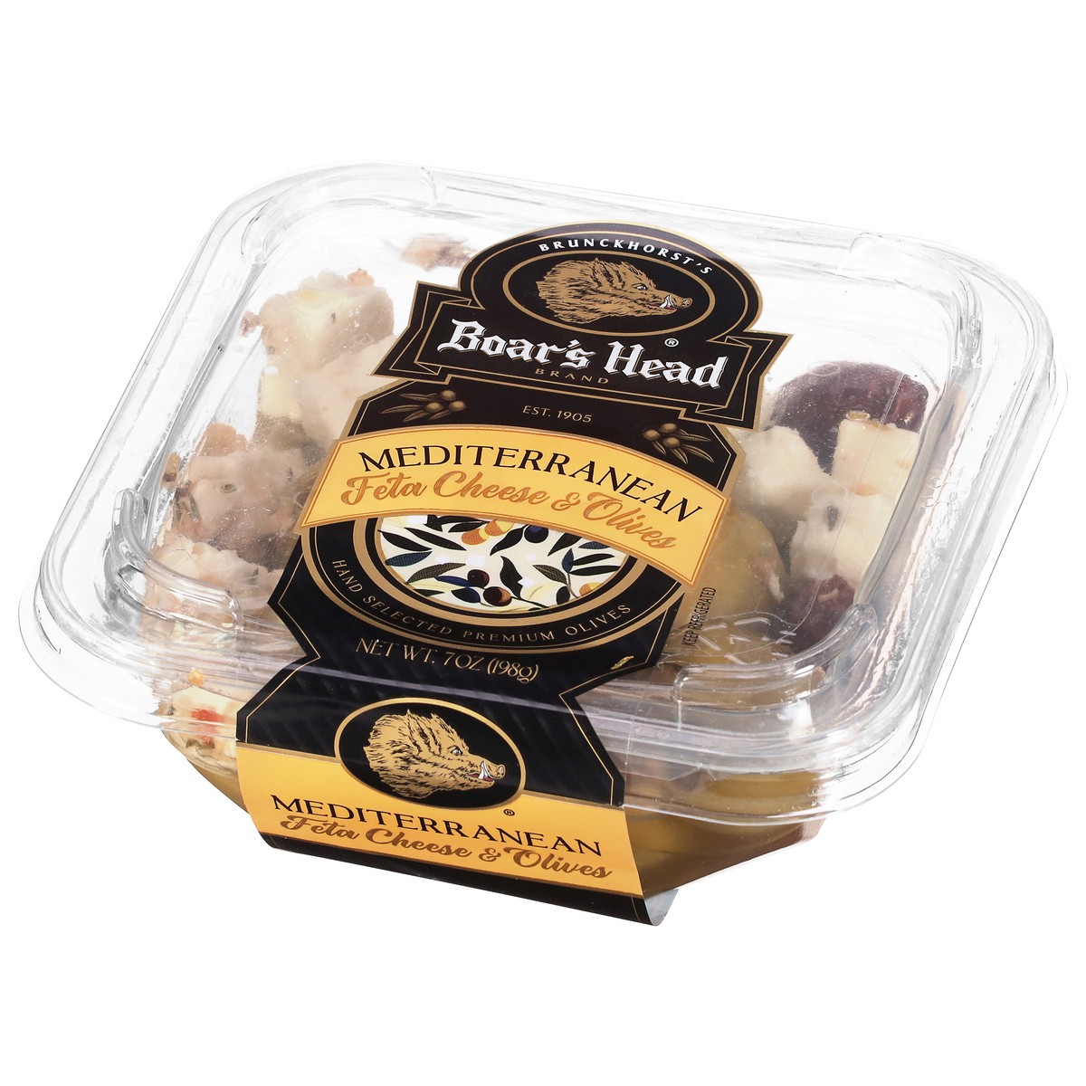 slide 6 of 12, Boar's Head Mediterranean Feta Cheese & Olives, 7 oz
