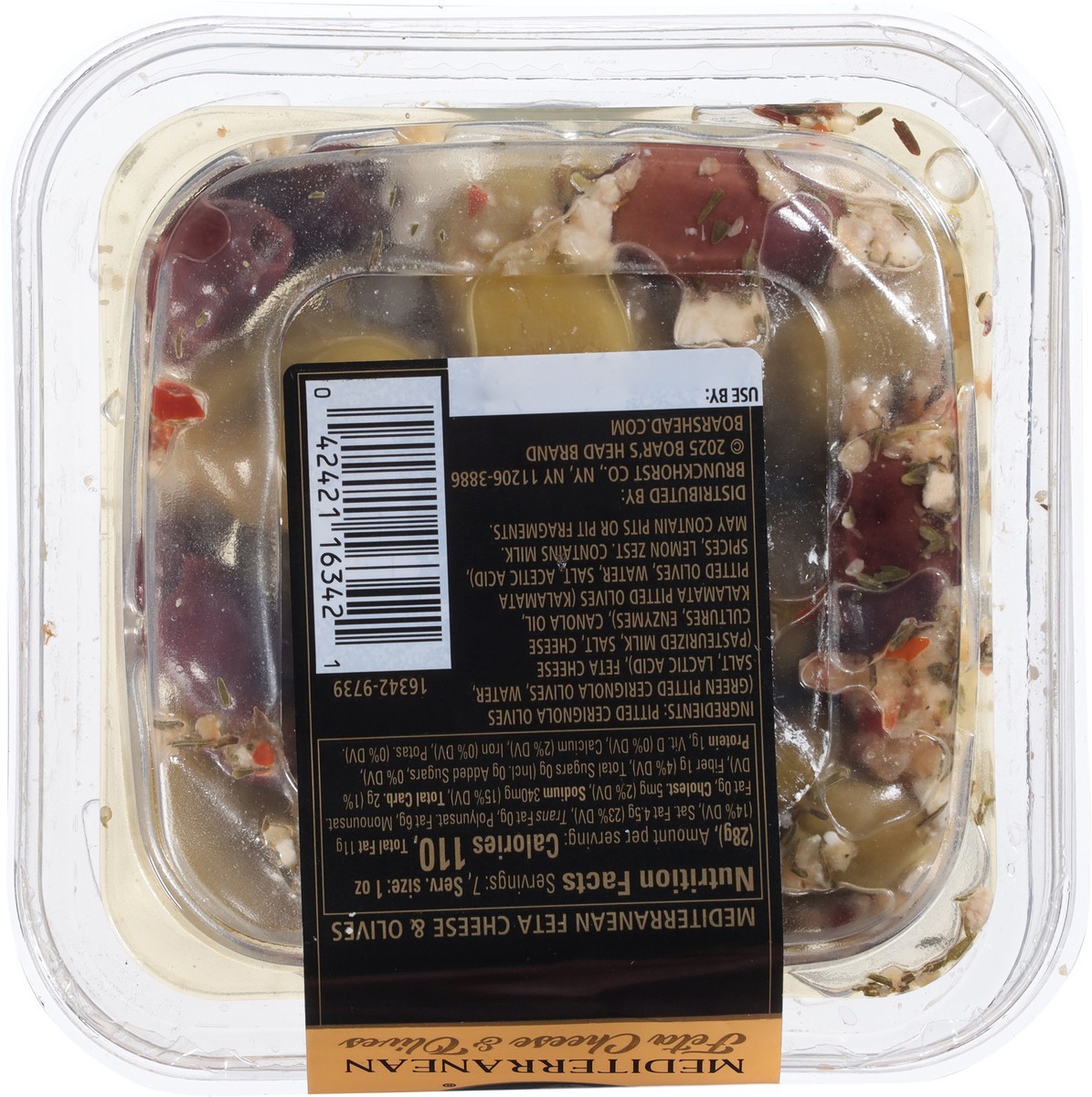 slide 10 of 12, Boar's Head Mediterranean Feta Cheese & Olives, 7 oz