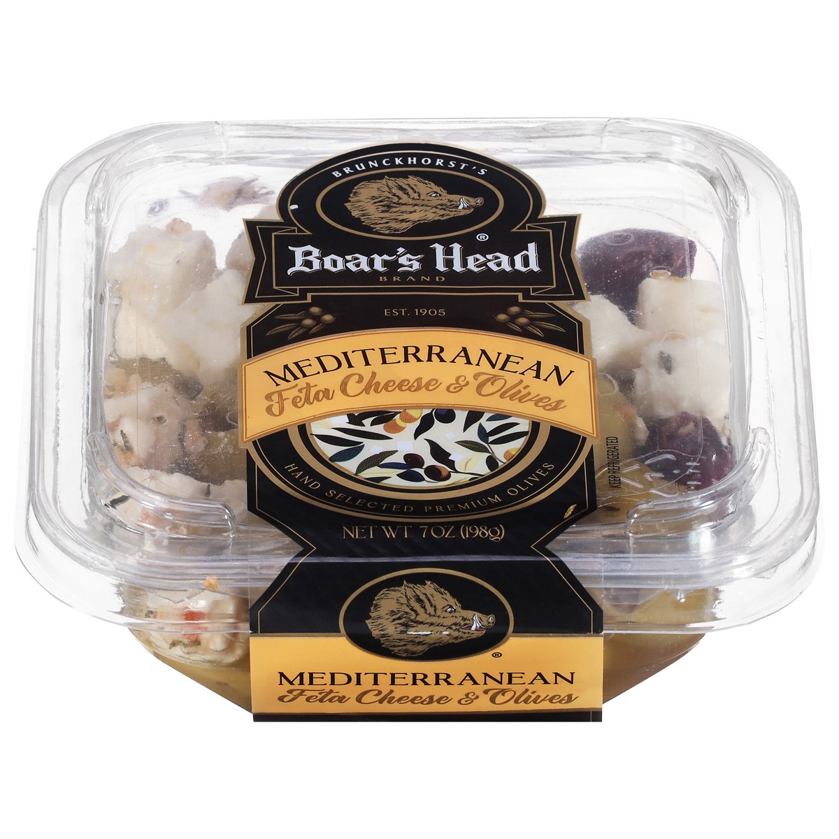 slide 12 of 12, Boar's Head Mediterranean Feta Cheese & Olives, 7 oz