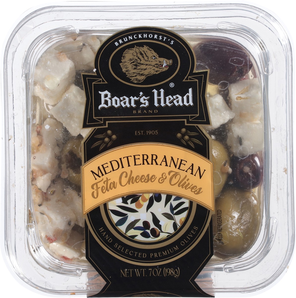 slide 2 of 12, Boar's Head Mediterranean Feta Cheese & Olives, 7 oz