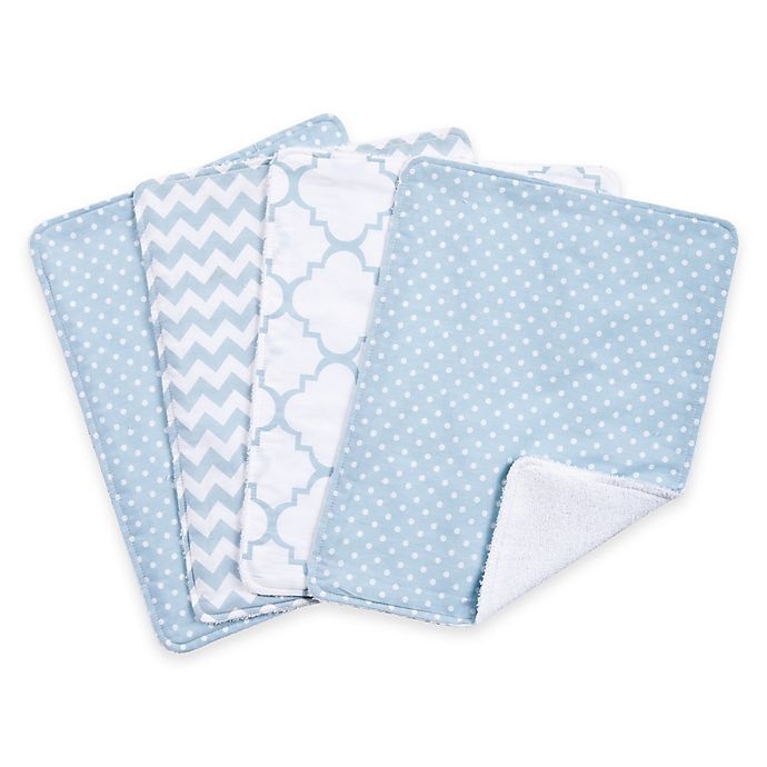 slide 1 of 2, Trend Lab Blue Sky Burp Cloth Set, 4 ct