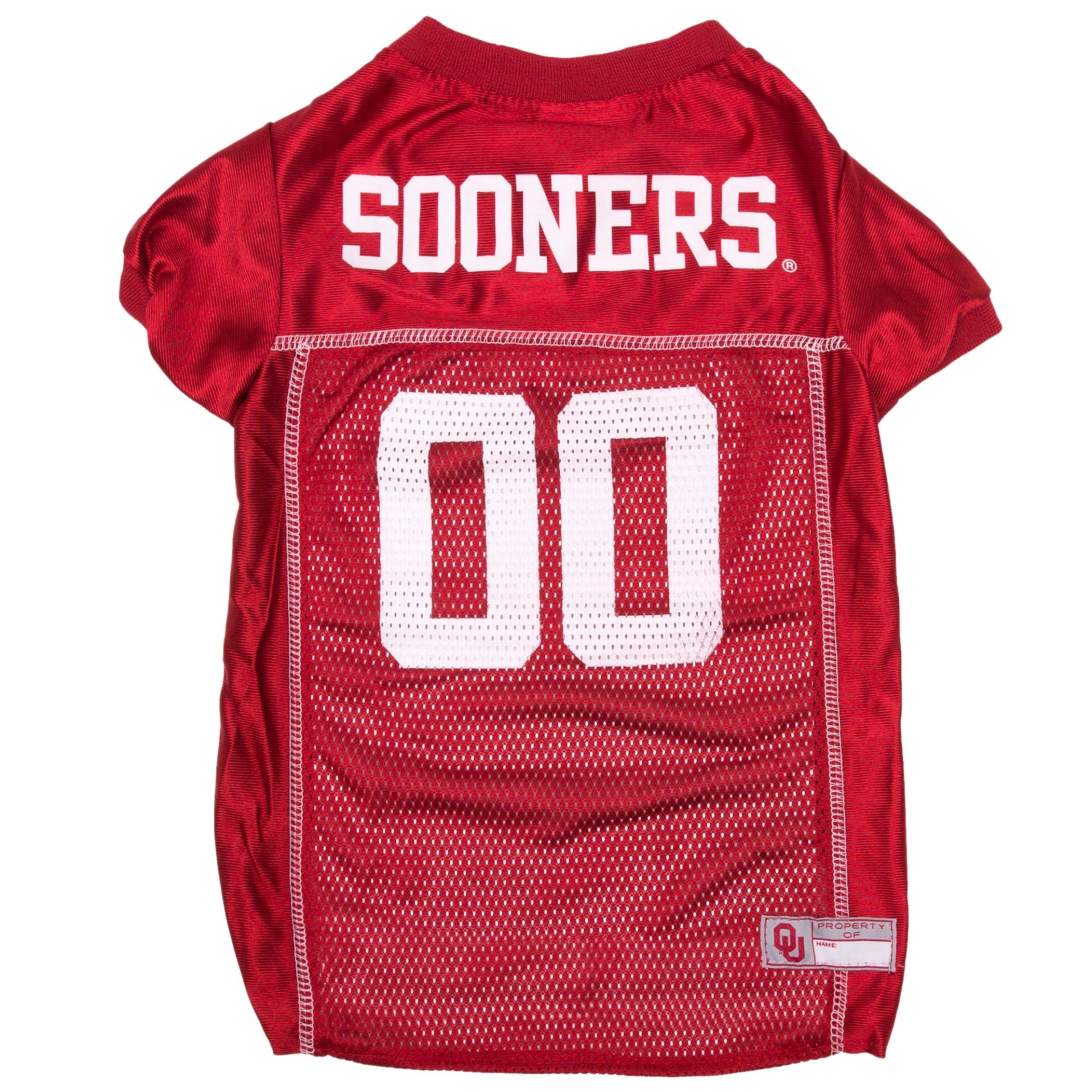 slide 1 of 1, Pets First Oklahoma Sooners Mesh Jersey, MED