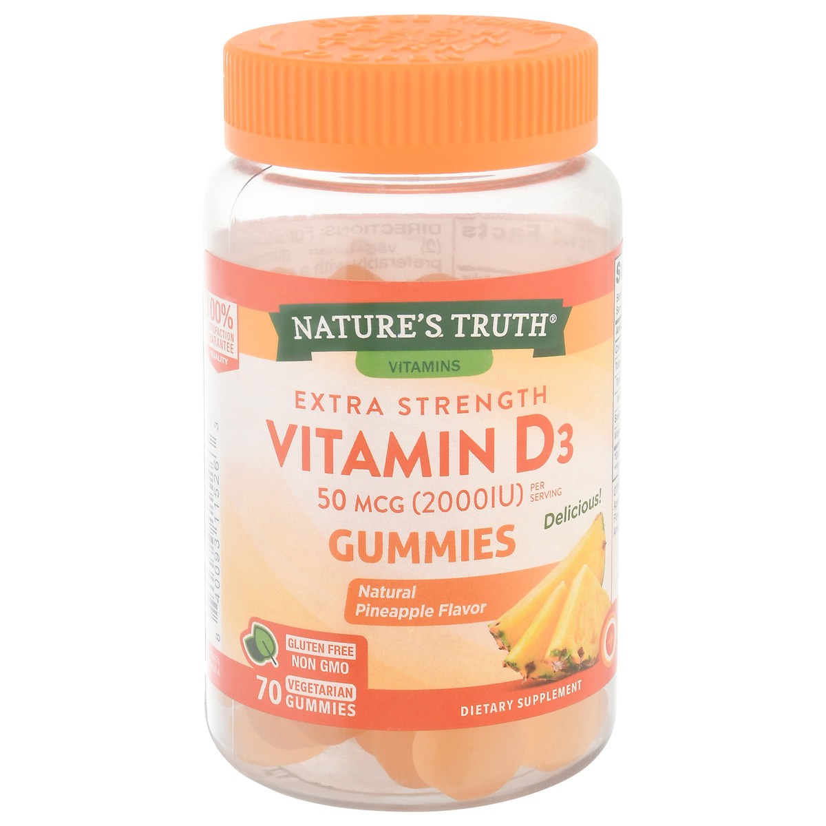 Nature's Truth Extra Strength Vitamin D3 50 mcg (2,000 IU) Gummies 70