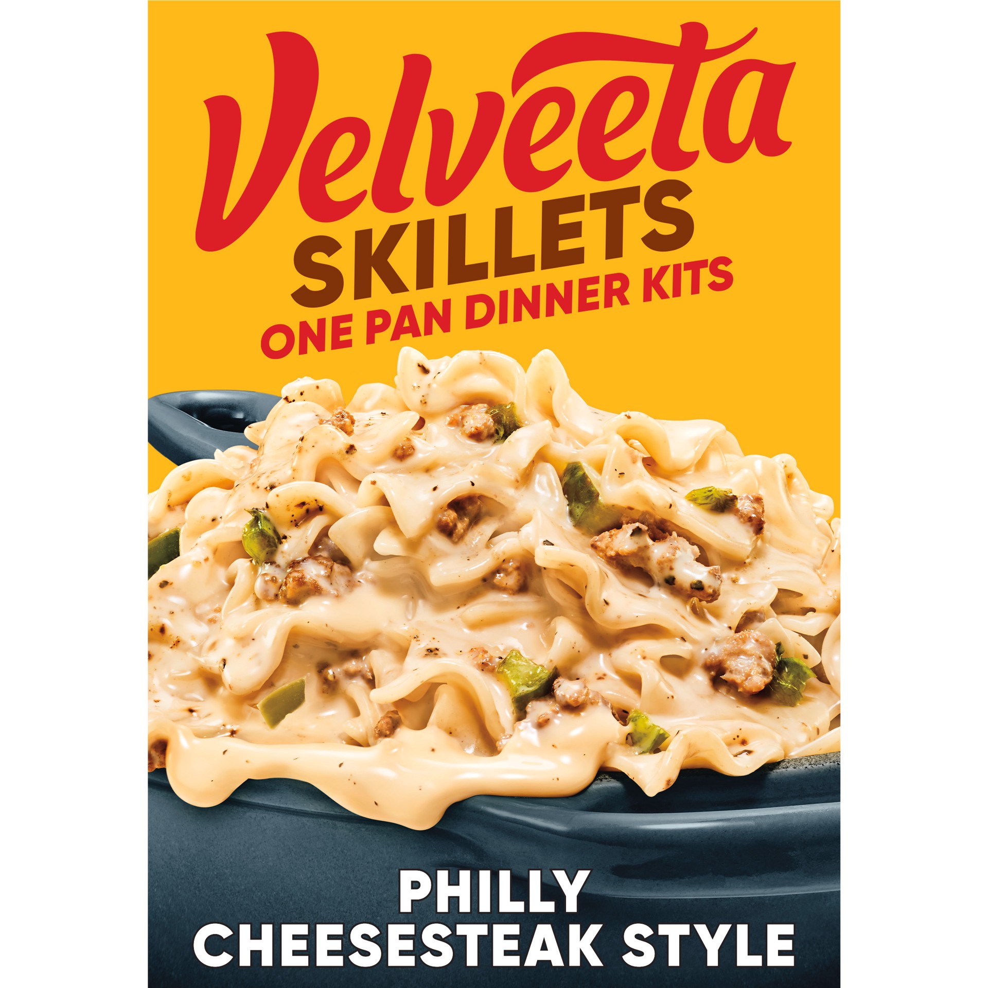 slide 1 of 11, Velveeta Skillets Philly Cheesesteak Style One Pan Dinner Kit, 12.2 oz Box, 12.2 oz