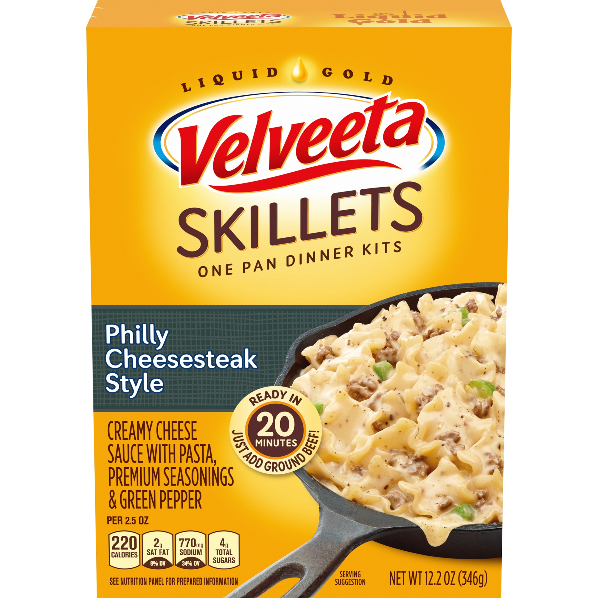 Kraft Dinners Velveeta Skillets Philly Cheesesteak Style Dinner Kit 12.2 oz Shipt