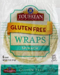 Toufayan Wrap Gluten Free Spinach 11 Oz